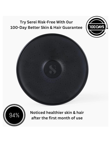 Cabezal de Ducha Filtrado Serei - Alta Presión, Negro, 7.57 L/min