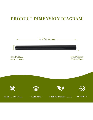 Tubo de Extensión para Aspiradora Bissell 37.6 cm Negro