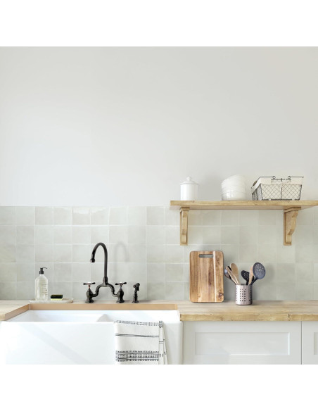 Azulejos Autoadhesivos Smart Tiles Oia Marfil 5 Hojas 22.86 cm