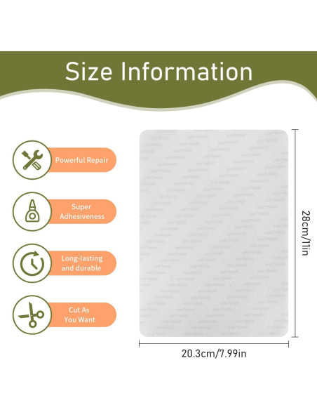 Parches de Tela de Lino Autoadhesivos CLINTT 20x28 cm 2 Pcs