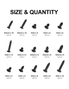 Kit de Tornillos Autoperforantes QTEATAK 300 Piezas para Notebook 2
