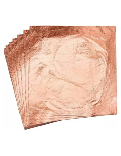 Hojas de Cobre 100 Unidades 8x8 cm para Manualidades y Decoración