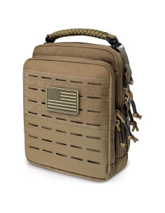 Bolsa Administrativa Táctica Molle WYNEX Marrón Coyote 20.3x9.7x26.9cm