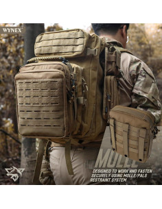Bolsa Administrativa Táctica Molle WYNEX Marrón Coyote 20.3x9.7x26.9cm 2