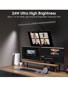 Lámpara de Escritorio EYOCEAN 80 cm 24W Regulable con Control Gestos 2