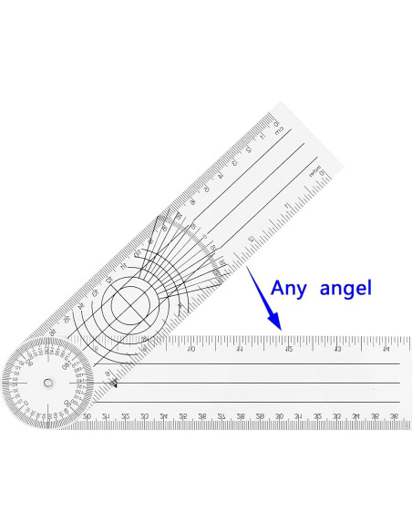 Reglas de Medición de Ángulo Aylifu 3 Piezas 360 Grados
