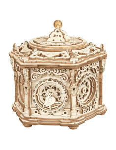 Caja de Música 3D ROKR de Madera, Rompecabezas DIY Vintage