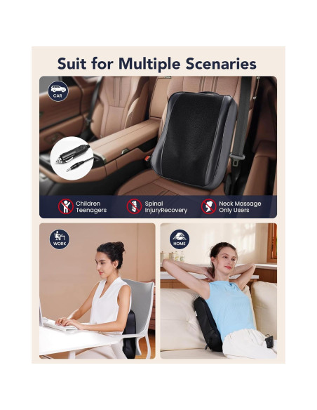 Masajeador de Espalda Boriwat R19 con Calor y Shiatsu 4D