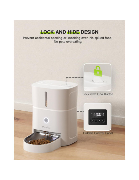 Fuente de Agua para Gatos 4.5L + Comedero Automático APETDOLA