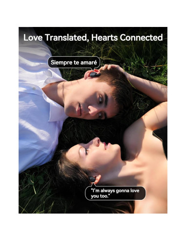 Auriculares Traductores AI Phegittg T68 80H Negro 163 Idiomas