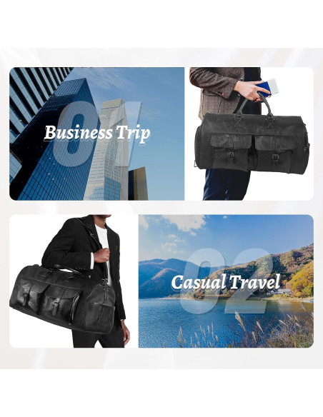 Bolsa de Ropa Convertible L-ife 2 en 1 Duffle 45L Negro