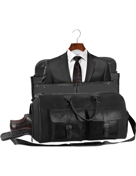 Bolsa de Ropa Convertible L-ife 2 en 1 Duffle 45L Negro