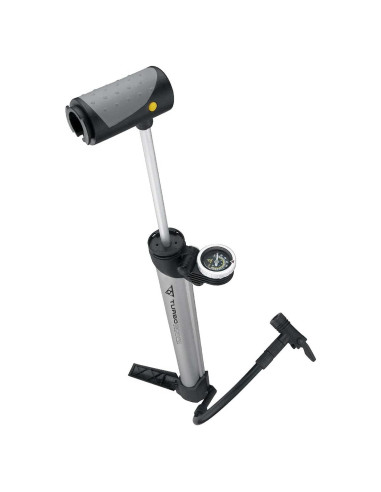 Bomba de Bicicleta Topeak Turbo Morph con Manómetro - Plata/Negro