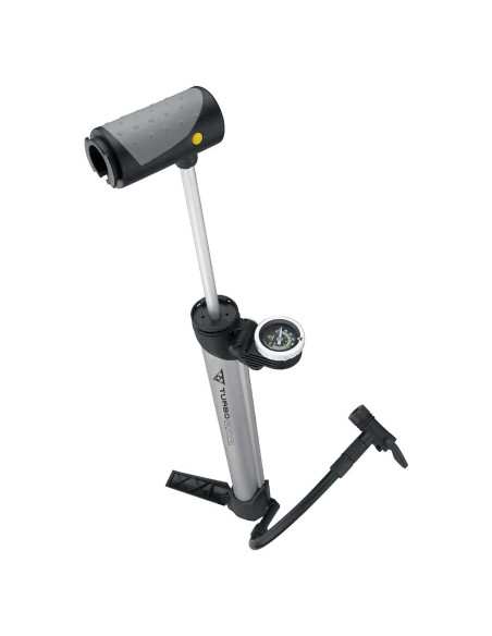 Bomba de Bicicleta Topeak Turbo Morph con Manómetro - Plata/Negro