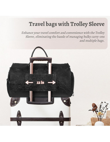 Bolsa de Ropa Convertible L-ife 2 en 1 Duffle 45L Negro