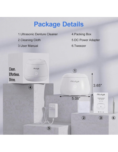 Limpiador Ultrasónico Dental Aculya SC-194 200ml Blanco