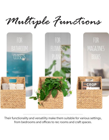 Cestas de Almacenamiento Colgantes SIEUSALEVN - 2 Piezas de Jacinto de Agua