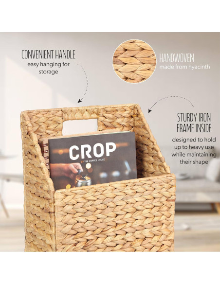 Cestas de Almacenamiento Colgantes SIEUSALEVN - 2 Piezas de Jacinto de Agua