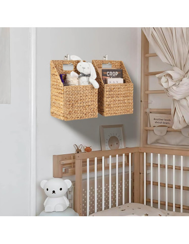 Cestas de Almacenamiento Colgantes SIEUSALEVN - 2 Piezas de Jacinto de Agua