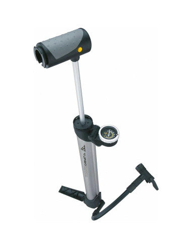 Bomba de Bicicleta Topeak Turbo Morph con Manómetro - Plata/Negro