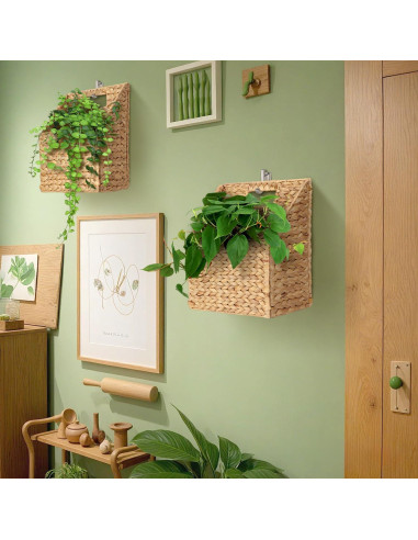 Cestas de Almacenamiento Colgantes SIEUSALEVN - 2 Piezas de Jacinto de Agua