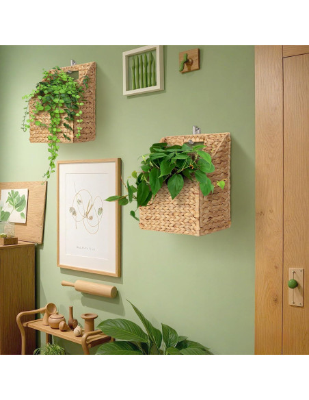 Cestas de Almacenamiento Colgantes SIEUSALEVN - 2 Piezas de Jacinto de Agua