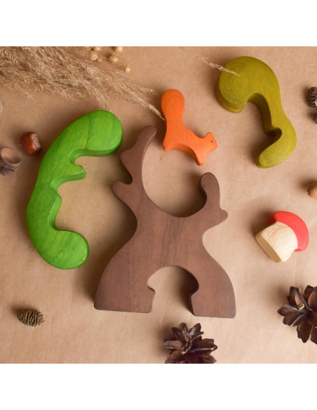 Rompecabezas de Madera Ardilla Hecho a Mano 15x11 cm