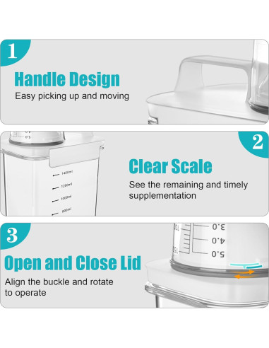 Dispensador de Detergente para Ropa Boocalny 2 Paquetes 1.8kg