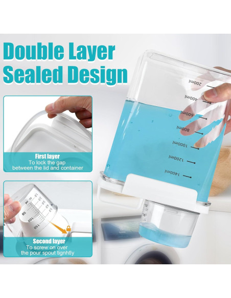 Dispensador de Detergente para Ropa Boocalny 2 Paquetes 1.8kg