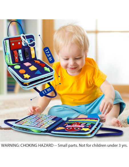 Tablero Ocupado Montessori Esjay Dinosaurio Azul 8 Páginas