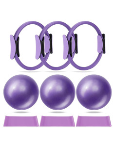 Kit de Pilates 9 Piezas VioraWhite - Anillos, Pelotas y Bandas