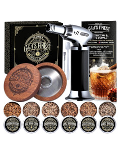 Kit de Ahumador de Whiskey G&J's Finest con Antorcha y Astillas