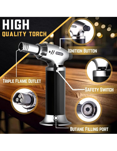 Kit de Ahumador de Whiskey G&J's Finest con Antorcha y Astillas