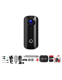 Cámara de acción SJCAM C100 Plus 4K 30fps negra con accesorios