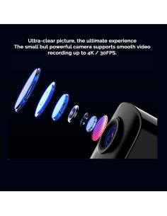 Cámara de acción SJCAM C100 Plus 4K 30fps negra con accesorios 2