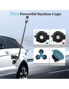 Soporte de Ventosa para Coche Mechrig MRJC021 5 en 1 Ajustable 2