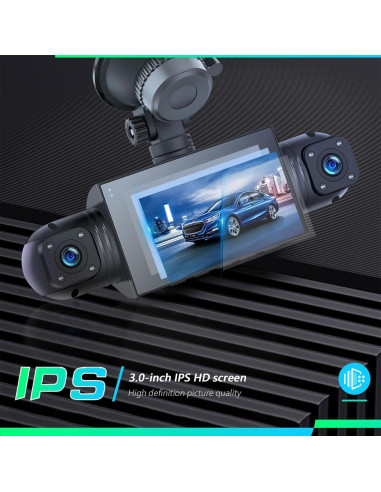 Cámara de Salpicadero CAMECHO 4 Canales 1080P con Visión Nocturna