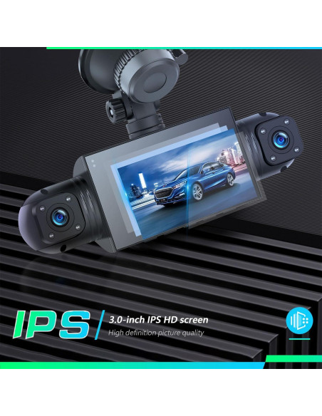 Cámara de Salpicadero CAMECHO 4 Canales 1080P con Visión Nocturna