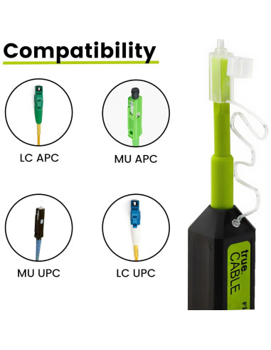 Limpiador de Punta de Fibra Óptica trueCABLE LC/MU 800 Limpiezas