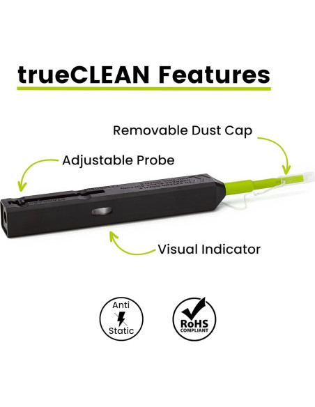 Limpiador de Punta de Fibra Óptica trueCABLE LC/MU 800 Limpiezas