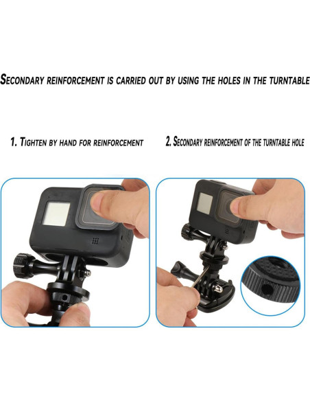 Adaptador de Montaje en Trípode 1/4"-20 para GoPro y Cámaras de Acción - 2 Piezas