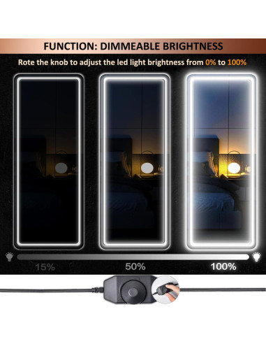 Luces LED de Cuerda 10FT RYGD para Espejo y Tocador