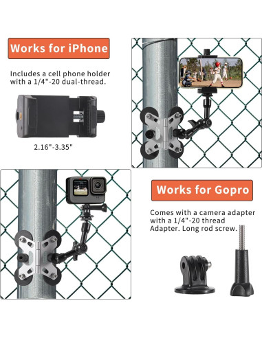 Soporte Magnético para Cámara en Valla Dianves con Brazo Ajustable