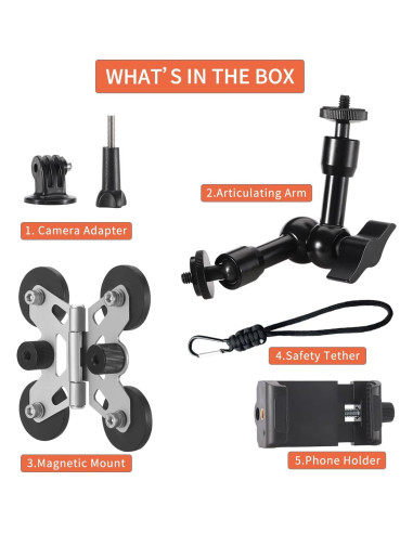 Soporte Magnético para Cámara en Valla Dianves con Brazo Ajustable