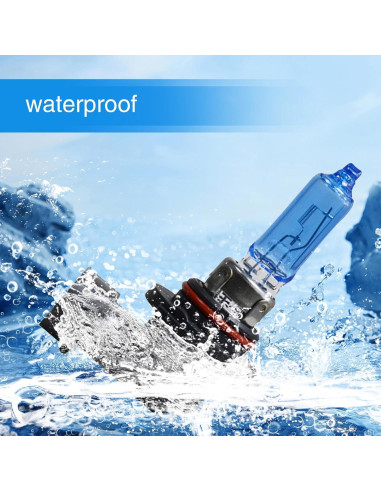 2 PCS Bombillas Halógenas HB3/9005 Tesnaao 12V 100W Blancas