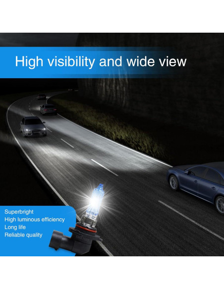 2 PCS Bombillas Halógenas HB3/9005 Tesnaao 12V 100W Blancas