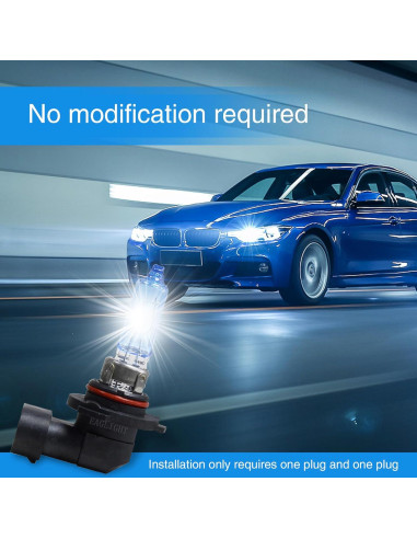 2 PCS Bombillas Halógenas HB3/9005 Tesnaao 12V 100W Blancas