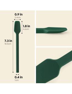 Cucharita de Silicona Carrotez 18.5 cm Verde Profundo 2