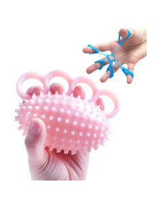 Bola de Ejercicio para Manos Qeeheng Rosa - Estirador de Dedos