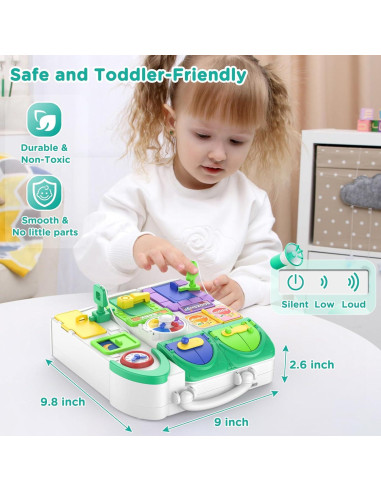 Tablero Ocupado Montessori BQU Verde 25.4x24.89 cm 1-6 años